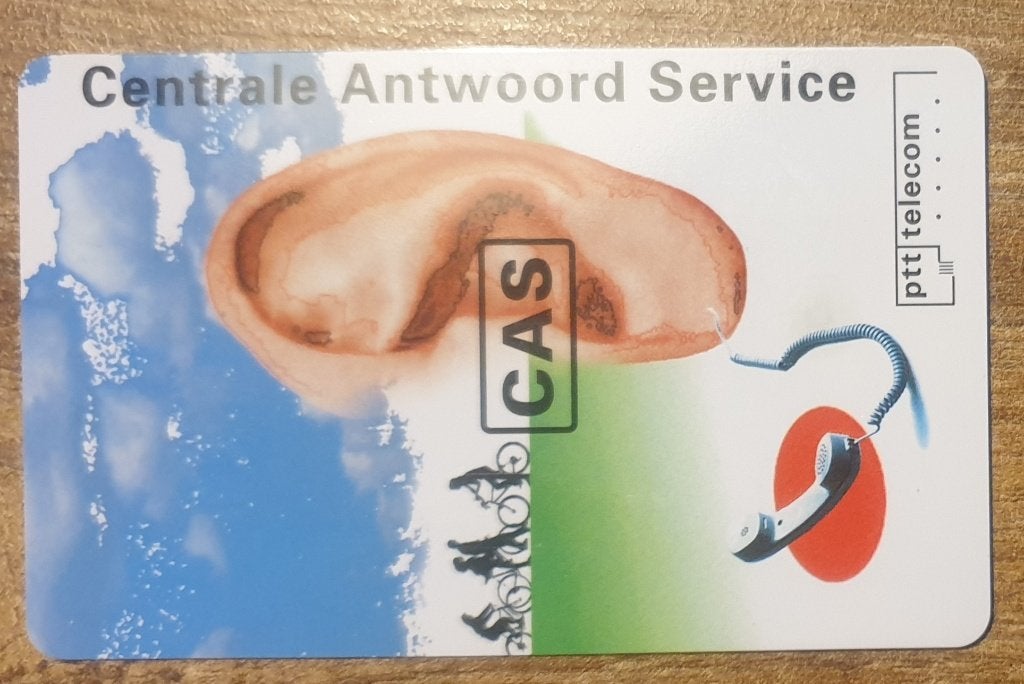 Telefoonkaart CAS antwoordservice, gebruikt., Ophalen of Verzenden, Nederland