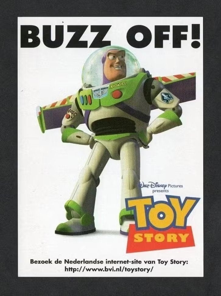 Toy Story Walt Disney Pictures Buzz Off!, Verzamelen, Ophalen of Verzenden, 1980 tot heden, Ongelopen, Cultuur en Media