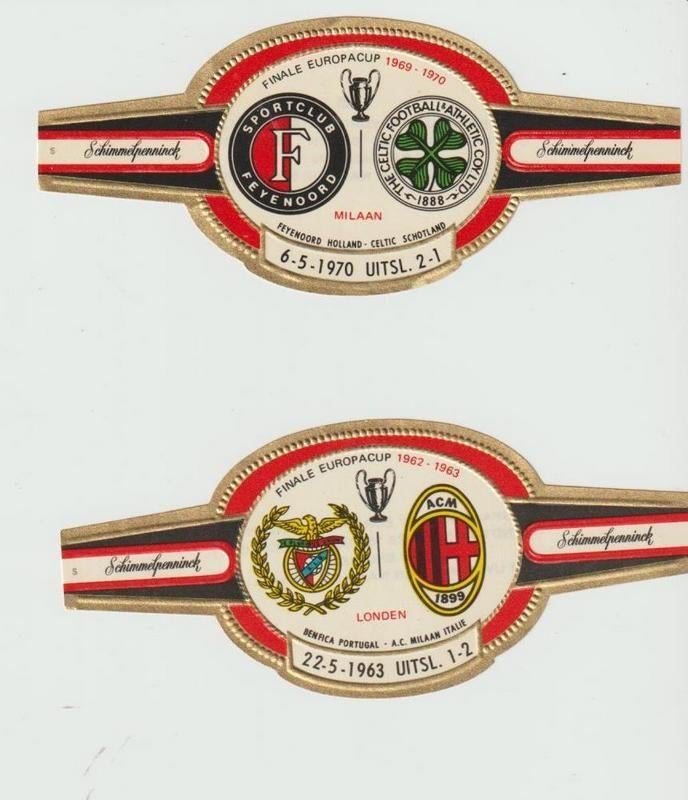 Sigarenbandjes voetbal 1963 - 1971, Ophalen of Verzenden, Zo goed als nieuw, Sigarenbandjes