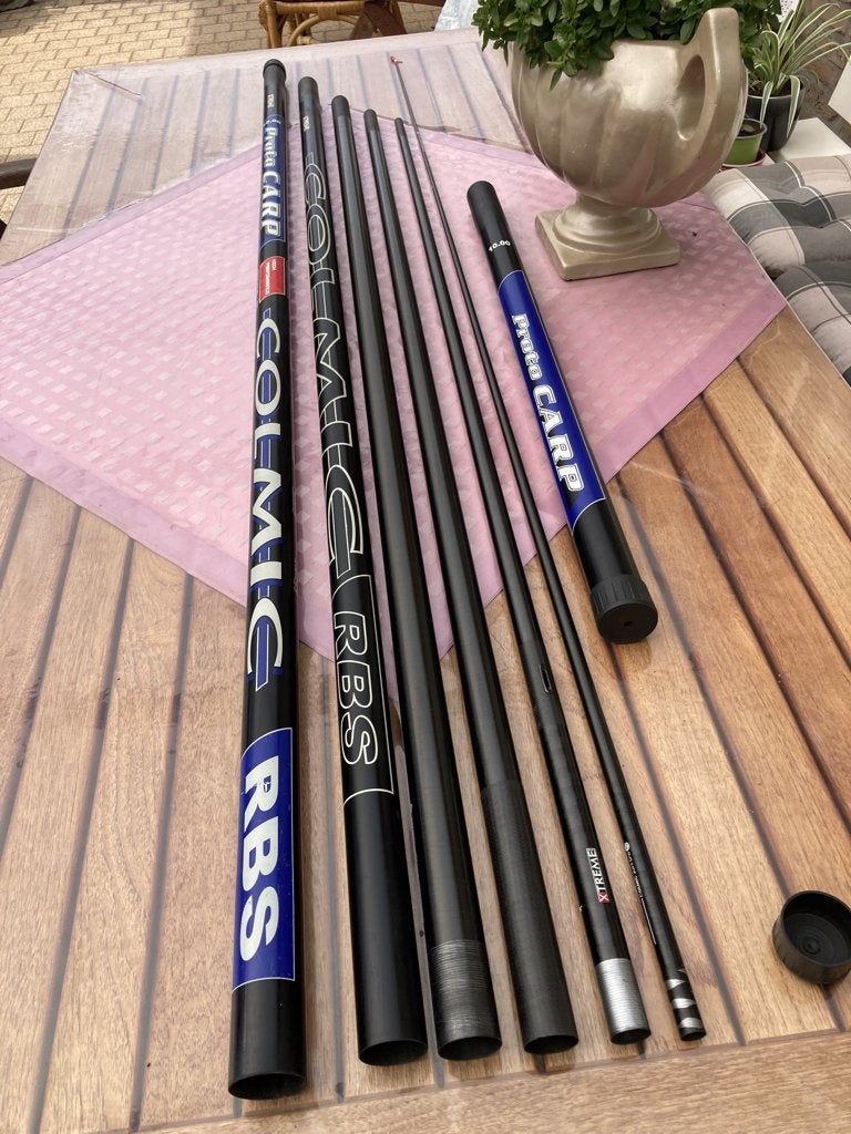 Te Koop Hengel COLMIC PROTO CARP10.00 XTEME + extention stuk, Ophalen, Gebruikt, Vaste hengel