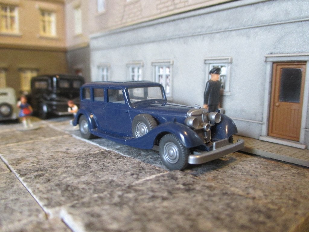 1935/1938 Horch 850 - Wiking stahlblau, Ophalen of Verzenden, Zo goed als nieuw, Auto, Wiking