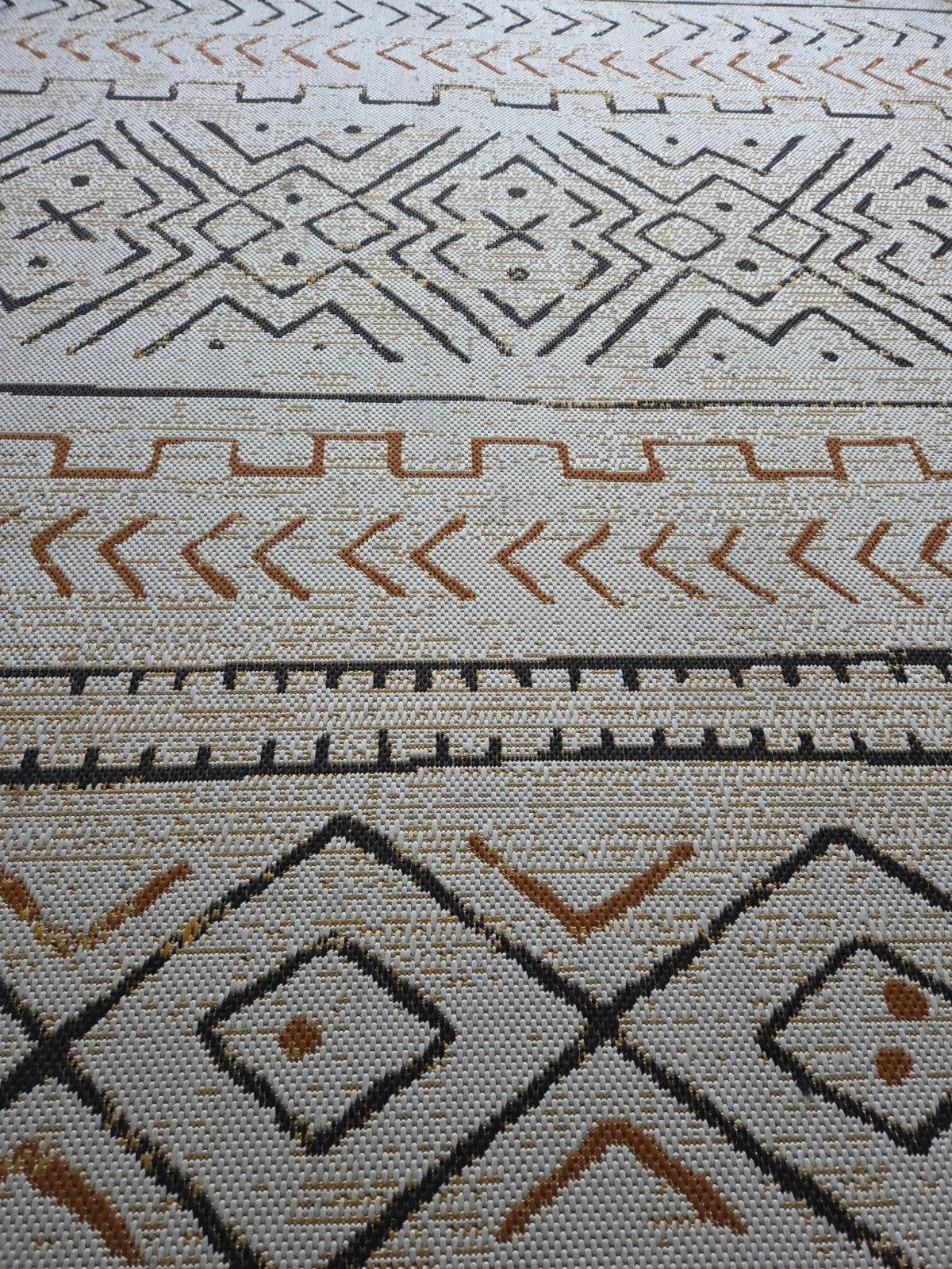 Vloerkleed met etnisch patroon 160x230, Ophalen, 200 cm of meer, Zwart, Rechthoekig