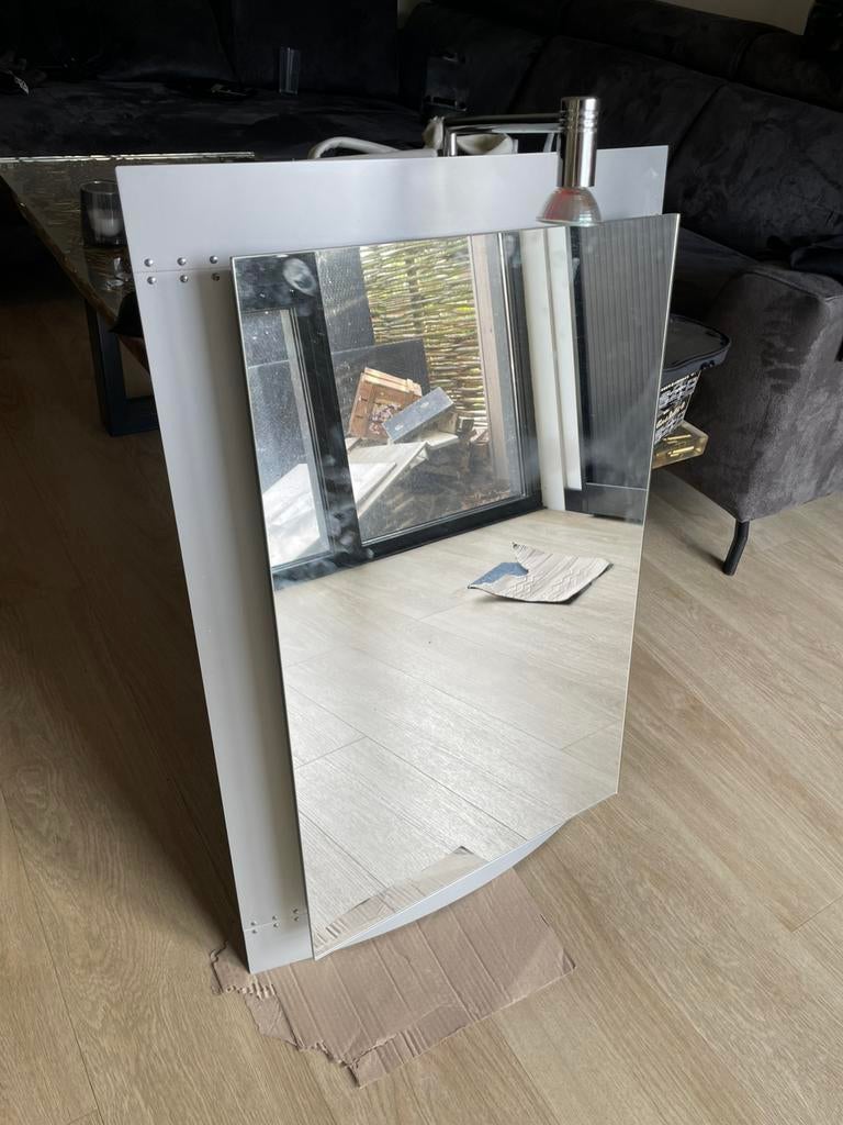 Spiegel voor badkamer met lamp, Minder dan 50 cm, Ophalen of Verzenden, Zo goed als nieuw, Minder dan 100 cm