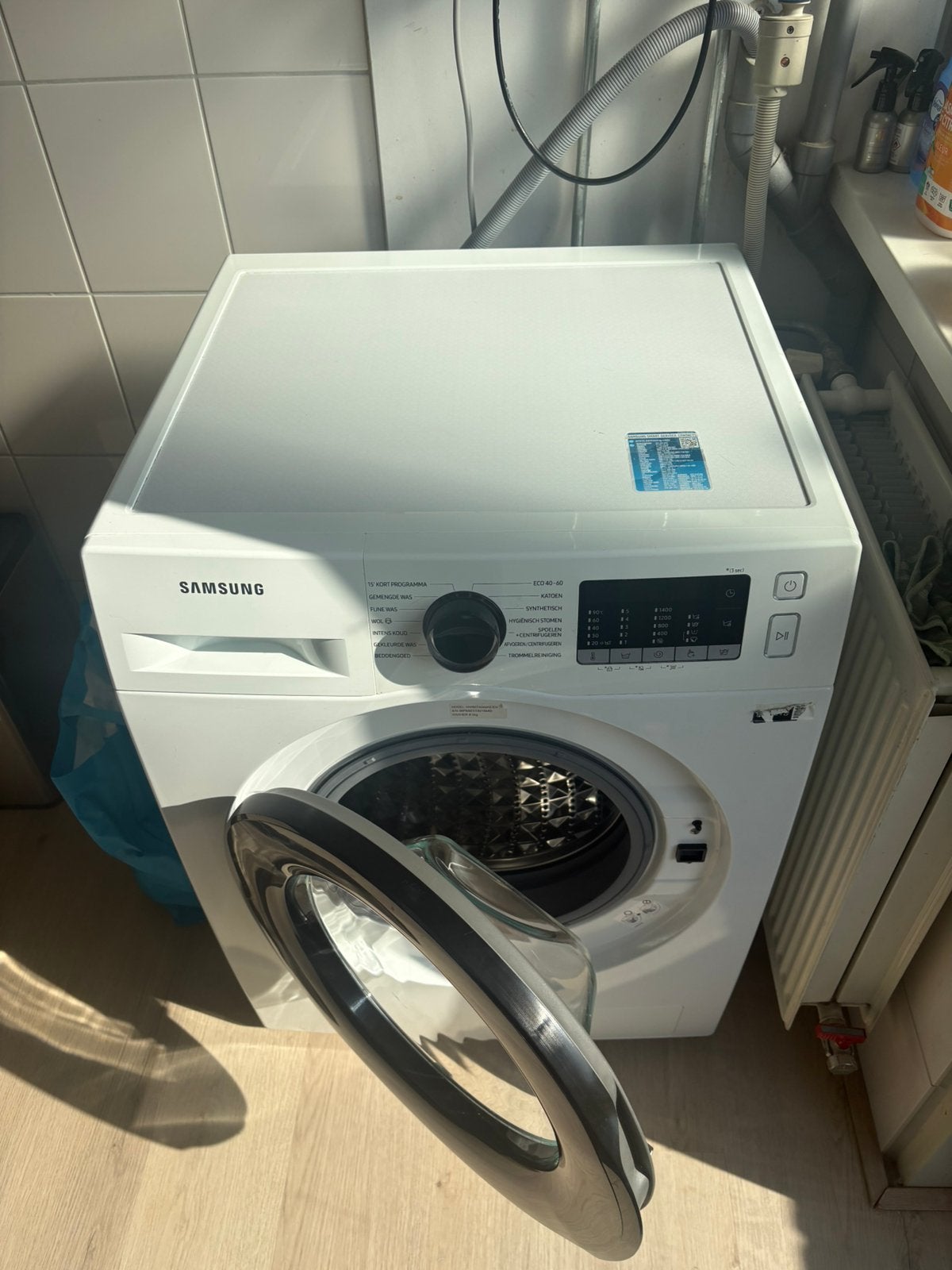 Samsung wasmachine, Witgoed en Apparatuur, Ophalen, Gebruikt, 85 tot 90 cm, 1200 tot 1600 toeren