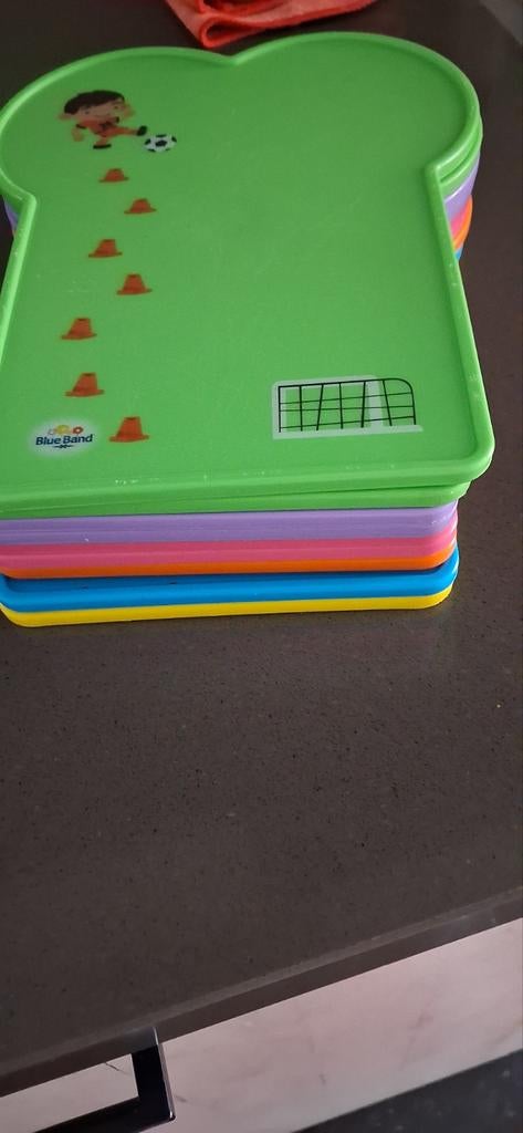 Ontbijtbordjes blueband, Overige materialen, Gebruikt, Ophalen of Verzenden, Bord(en)