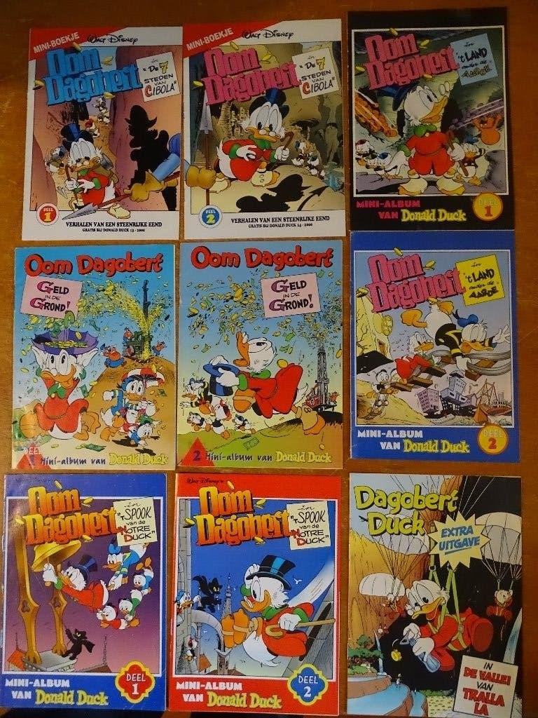 Oom Dagobert Mini Boekjes 9 stuks, Boeken, Meerdere stripboeken, Ophalen, Gelezen