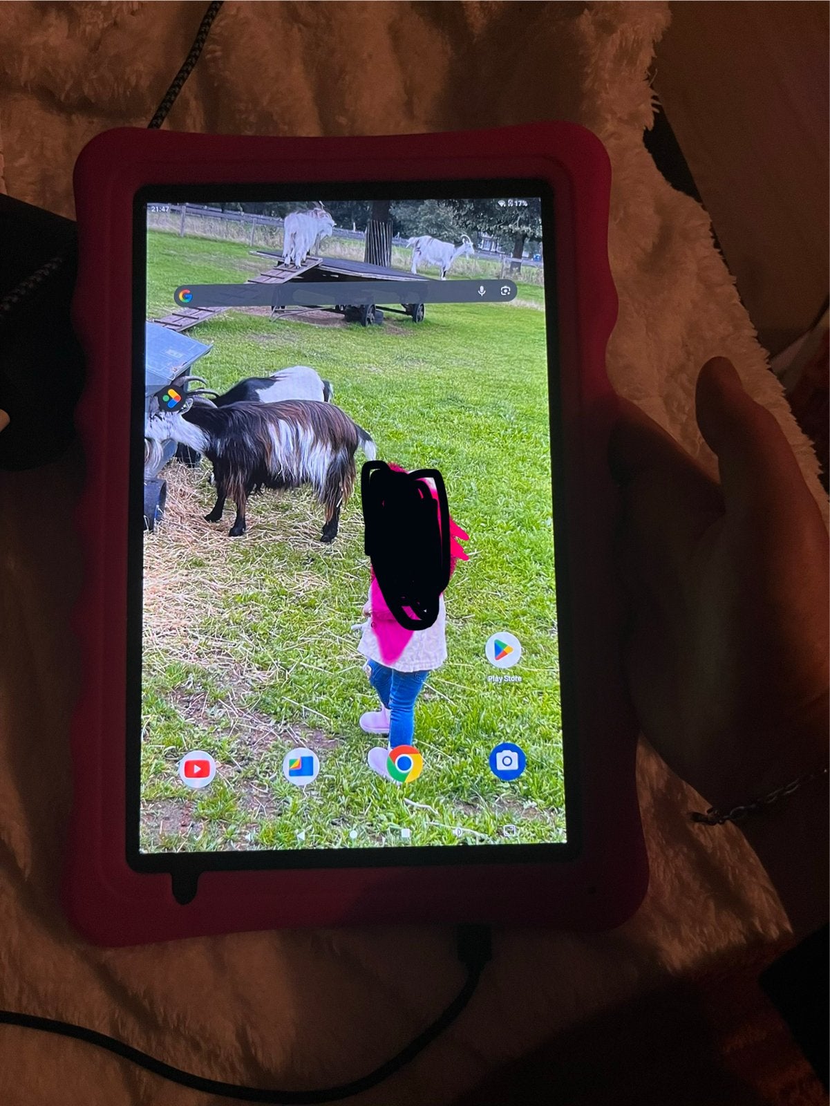 Kinder tablet met roze hoes en camera, Computers en Software, 10 inch, Usb-aansluiting, 32 GB, Ophalen of Verzenden