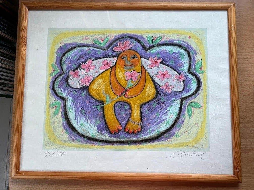 Schilderij in houten lijst, Gebruikt, Oorspronkelijke maker, Ophalen of Verzenden, Schilderij