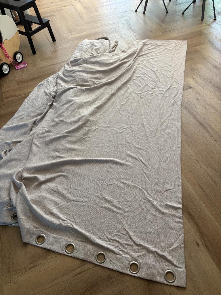 Gordijnen lichtbruin 255x550, Ophalen, Bruin, 200 cm of meer, Zo goed als nieuw