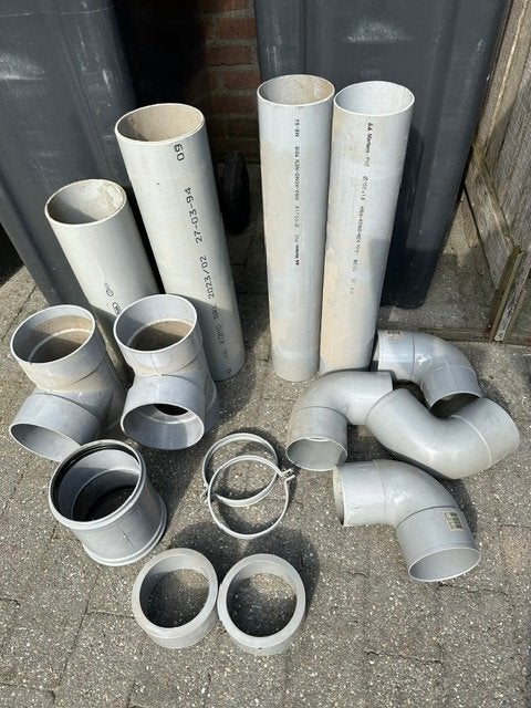 PVC hulpstukken 100 mm 125 mm, Ophalen, Bochten, Gebruikt, Pvc