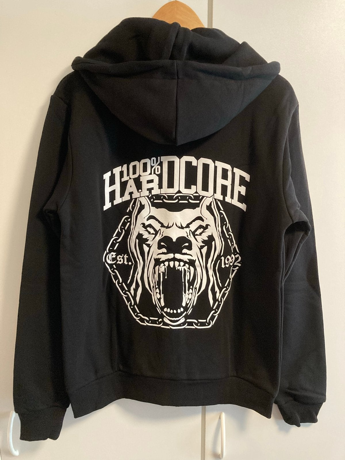 100% Hardcore vest met capuchon - Maat L - Zwart, Verzenden, Nieuw, Maat 52/54 (L), Zwart