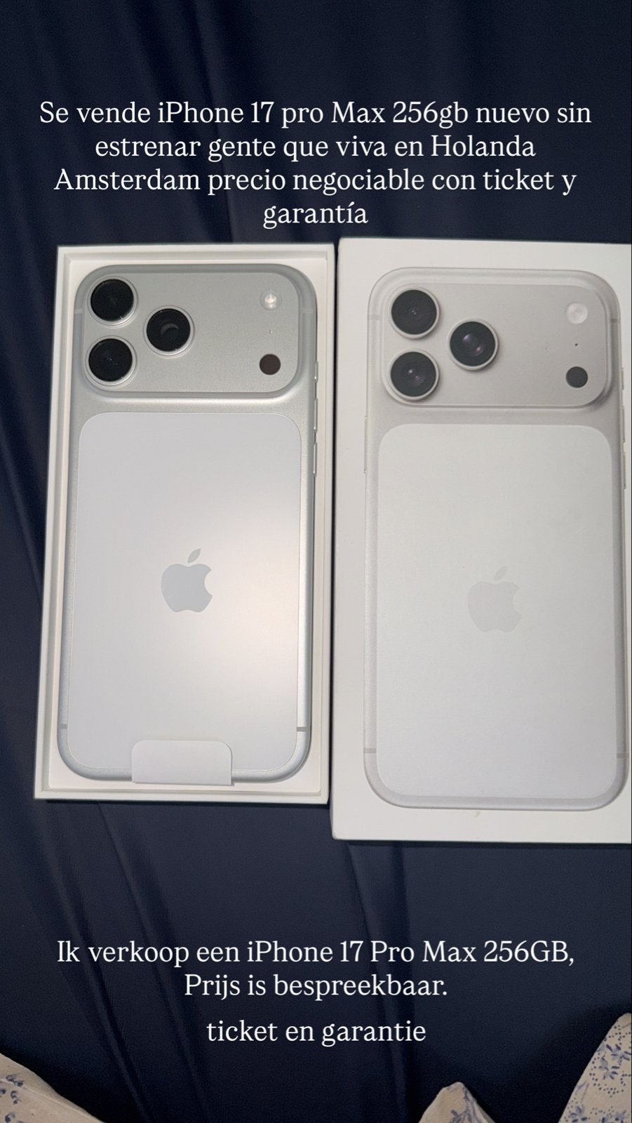 Nieuwe iPhone 17 Pro Max 256GB met garantie, 256 GB, Ophalen of Verzenden, Zonder simlock, Zonder abonnement