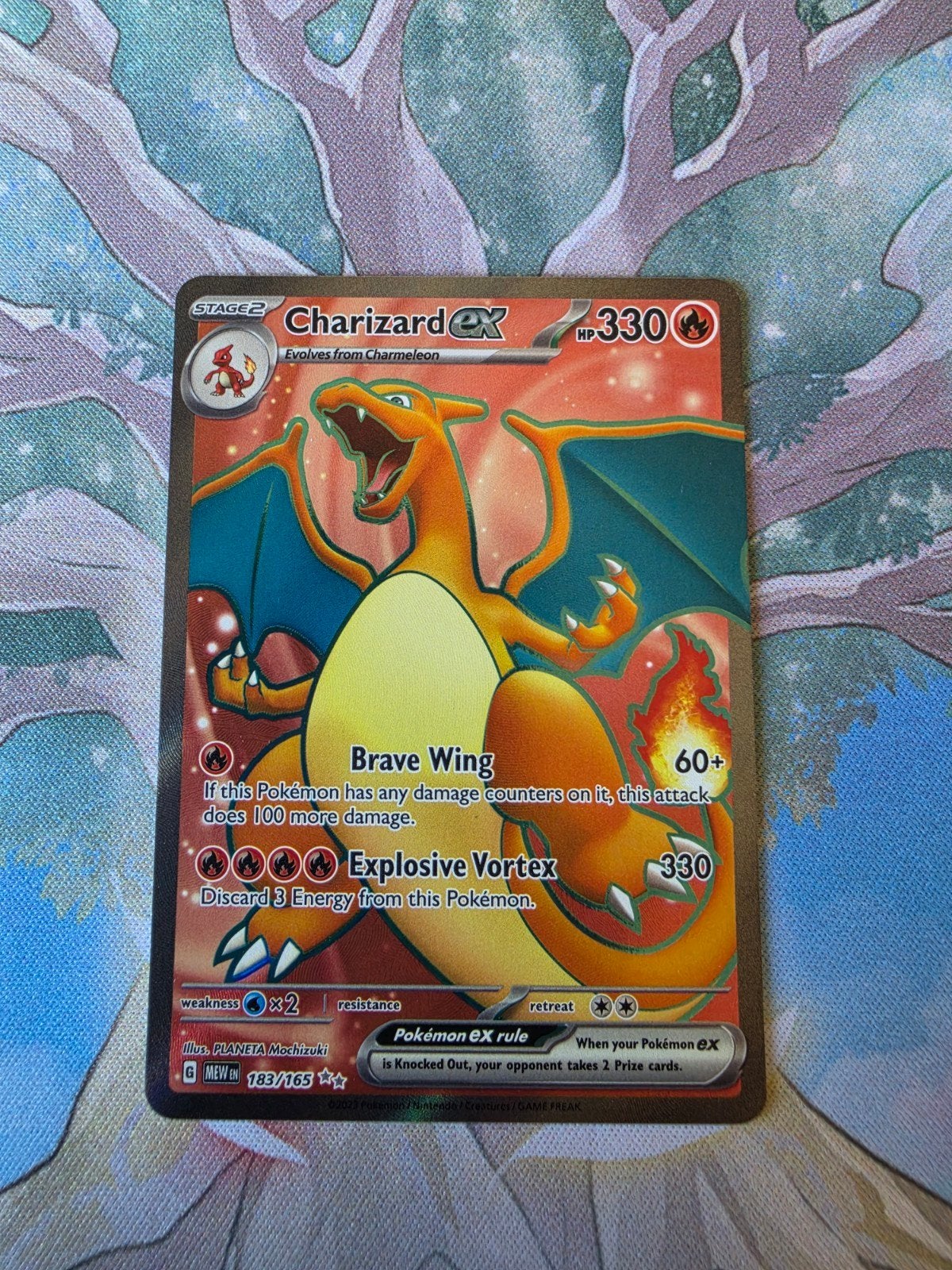 pokemon 151 charizard ex full art 183/165, Ophalen of Verzenden, Nieuw, Losse kaart, Foil