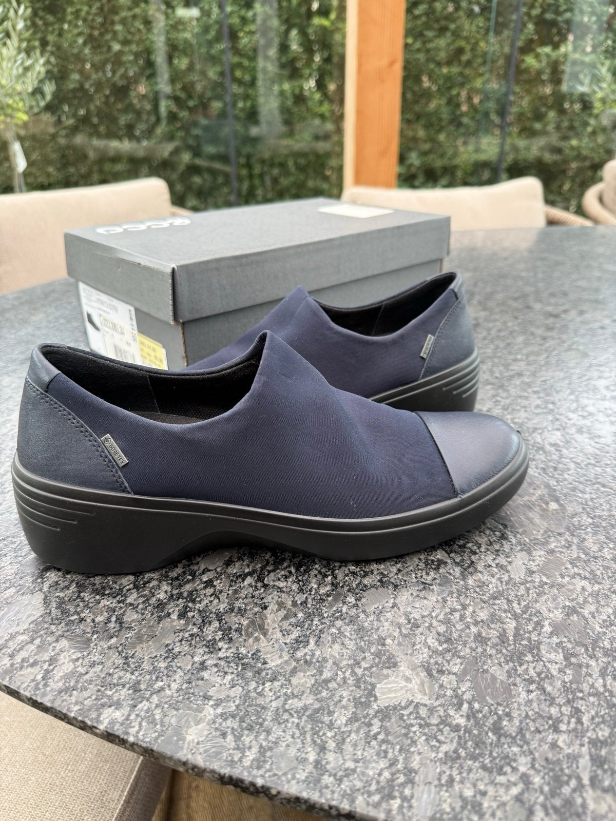 ZGAN ECCO Soft 7 Edge instappers maat 41 donkerblauw, Ophalen of Verzenden, Zo goed als nieuw, Blauw, Instappers