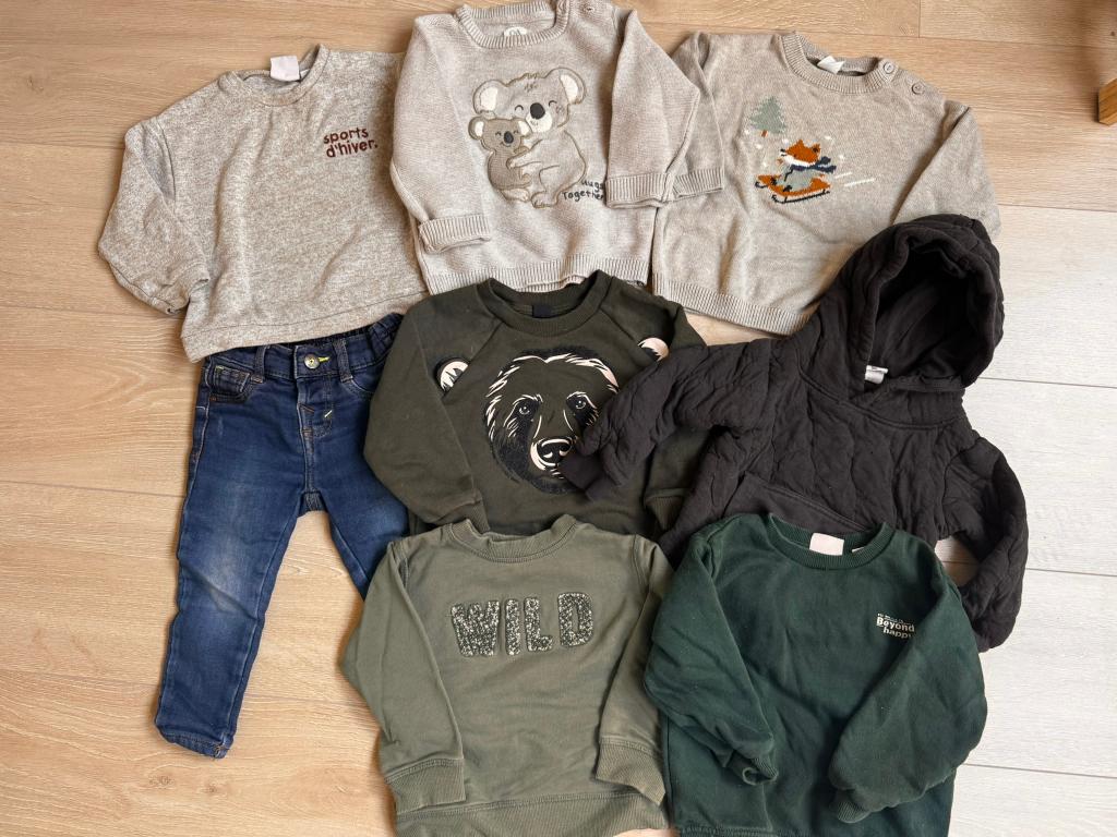 Boys kleding set maat 86, 12-18maanden Zara, MINI, etc., Ophalen of Verzenden, Zo goed als nieuw, Zara, Truitje of Vestje