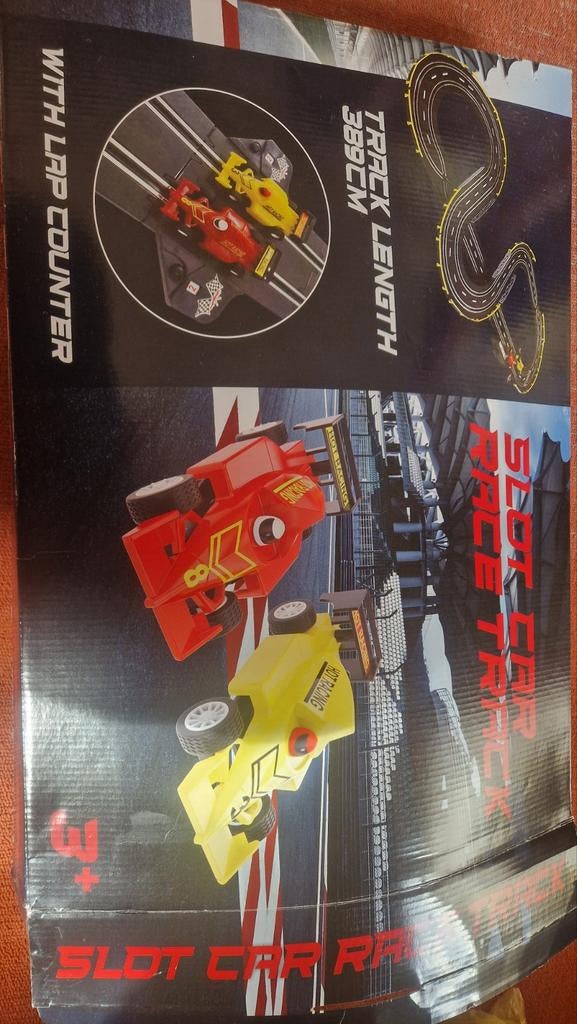 Slot Car Racebaan met Rondeteller - 389cm Baanlengte, Ophalen of Verzenden