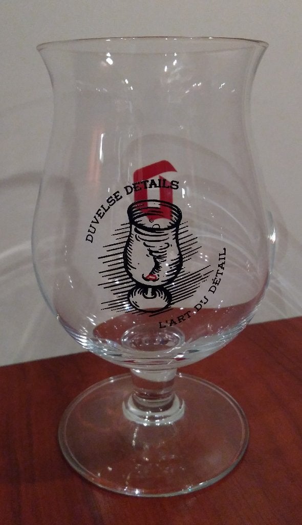 Duvel Glas “Duvels Details”. (E2), Ophalen of Verzenden, Zo goed als nieuw, Glas of Glazen, Duvel