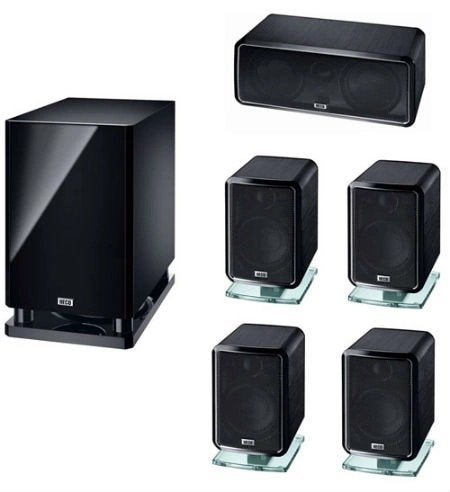 Heco Ambient 5.1 speakerset met actieve sub, Audio, Tv en Foto, 120 tot 150 watt, Speakerset, Zo goed als nieuw, Geschikt voor surround/home cinema