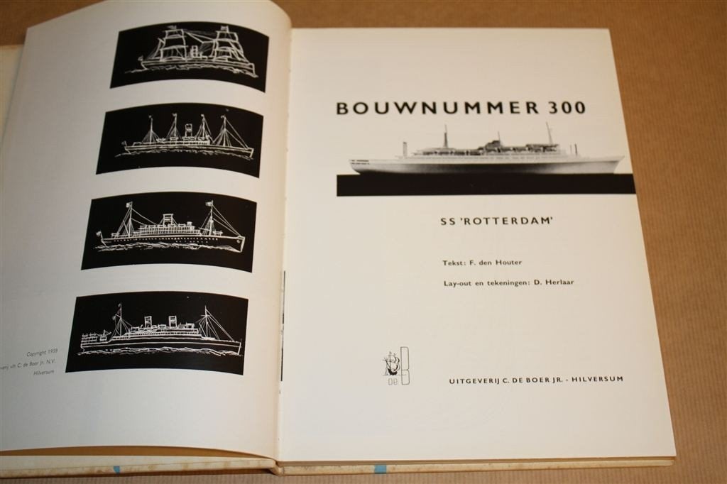 Bouwnummer 300, SS 'Rotterdam.'. Holland Amerika Lijn., Verzamelen, Gebruikt, N.v.t., Ophalen of Verzenden, N.v.t.