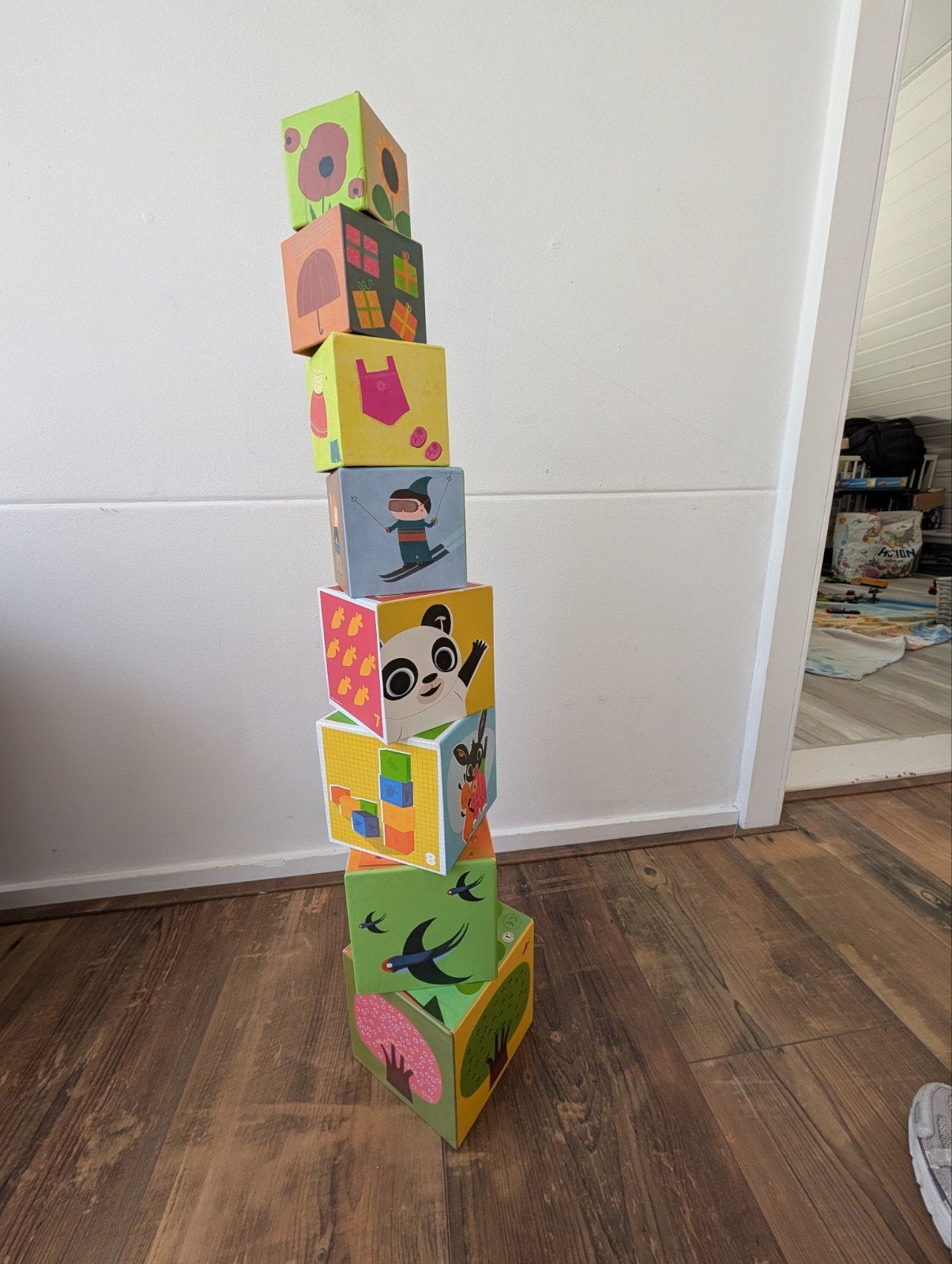 Bing Toren Stapelblokken, Ophalen