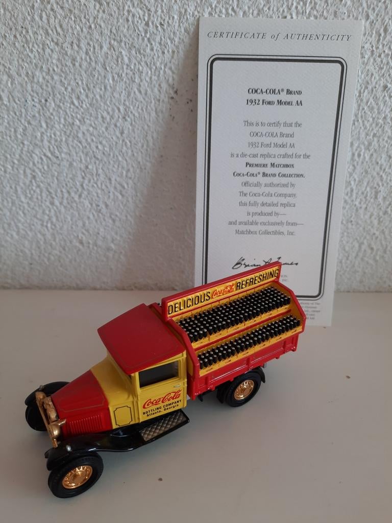 MATCHBOX Coca-Cola 1932 Ford Model AA Diecast, Ophalen of Verzenden, Zo goed als nieuw, Overige merken
