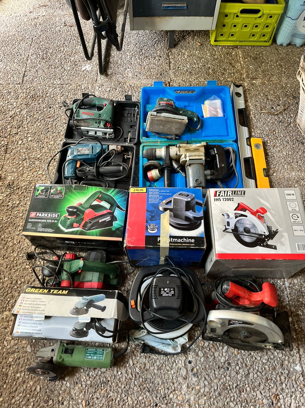 Partij elektrisch gereedschap en machines!!, Doe-het-zelf en Verbouw, Gereedschap | Machine-onderdelen en Toebehoren, Ophalen