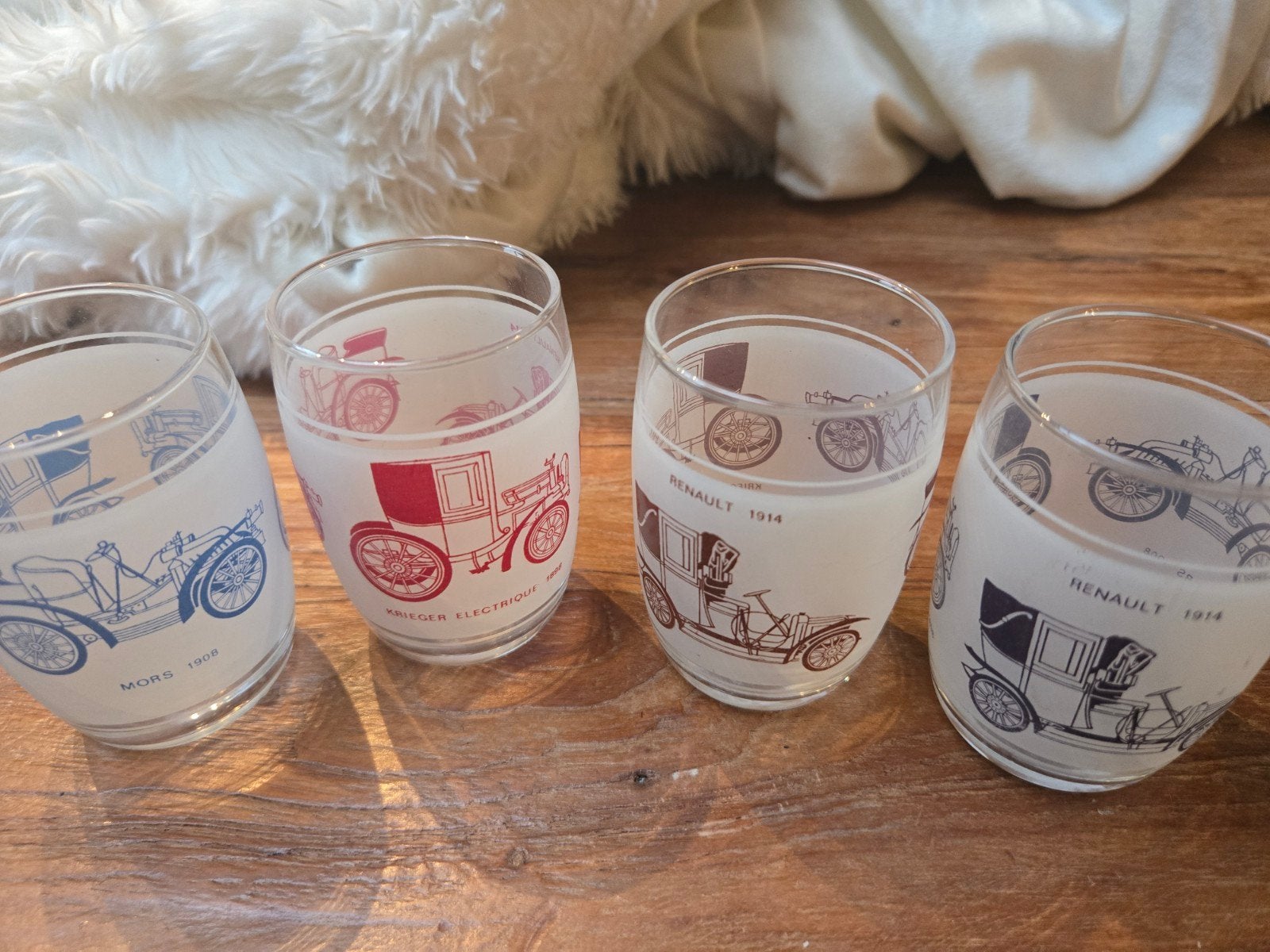 Set van 4 Glazen, Renault, Vintage, Ophalen of Verzenden