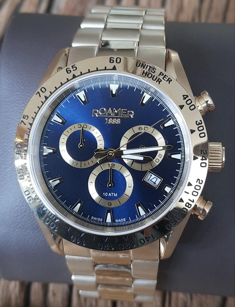 Heren horloge roamer nieuw saffierglas origineel, Overige merken, Staal, Staal, Polshorloge