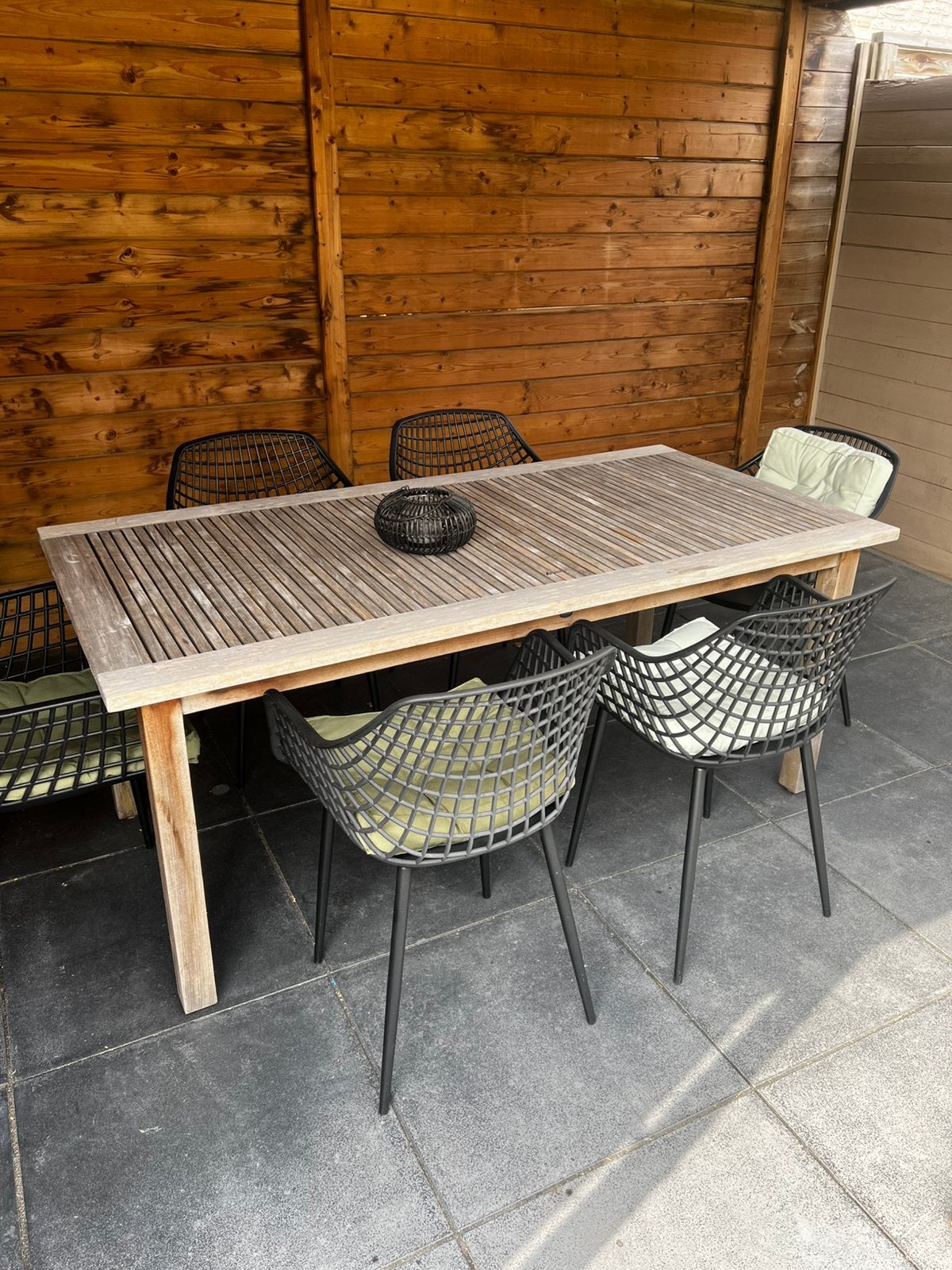 Tuintafel 180 cm, Ophalen, Zo goed als nieuw, Hout