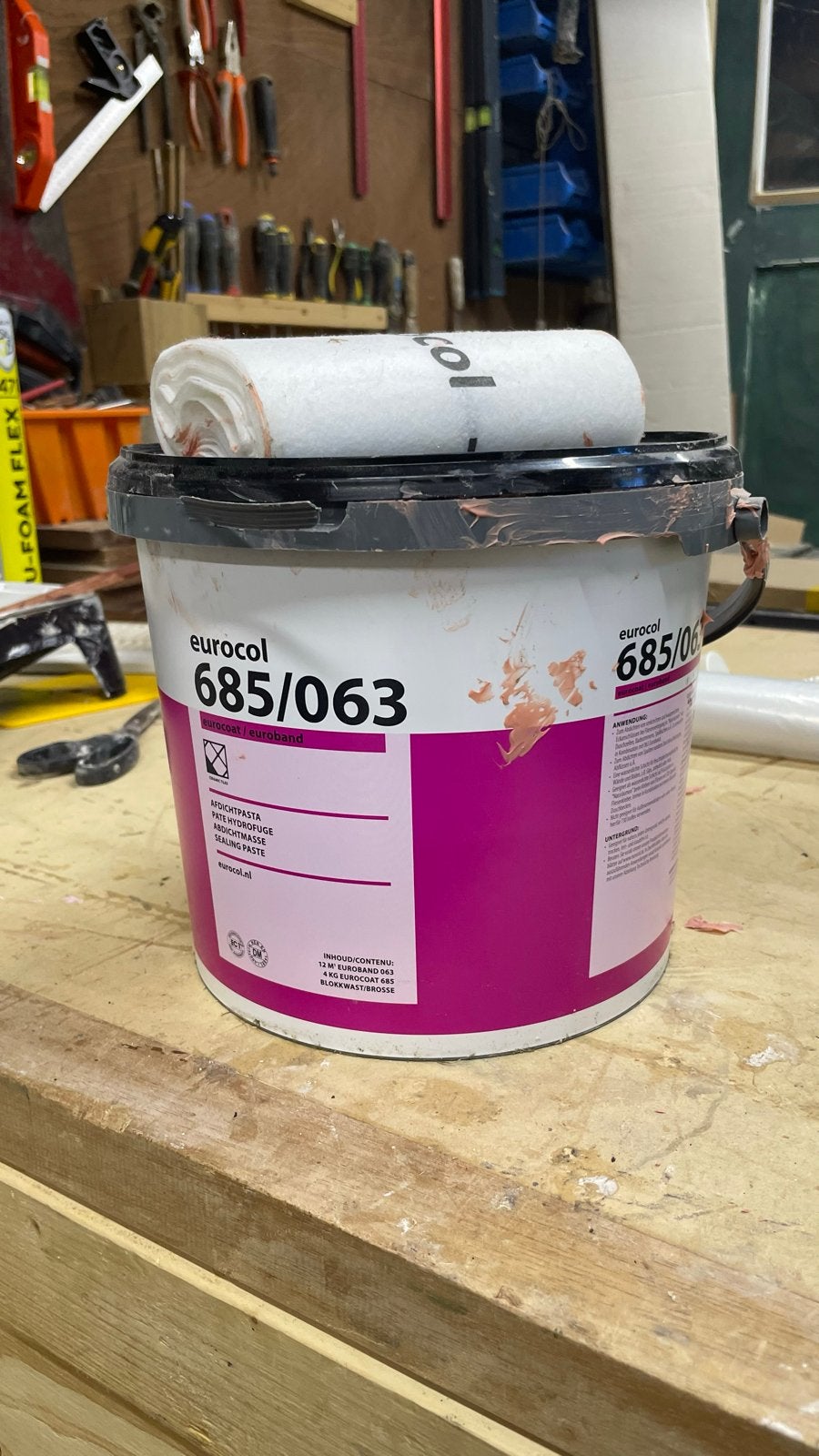 Eurocol 685/063 restant (kimband), Minder dan 5 liter, Ophalen, Gebruikt, Roze