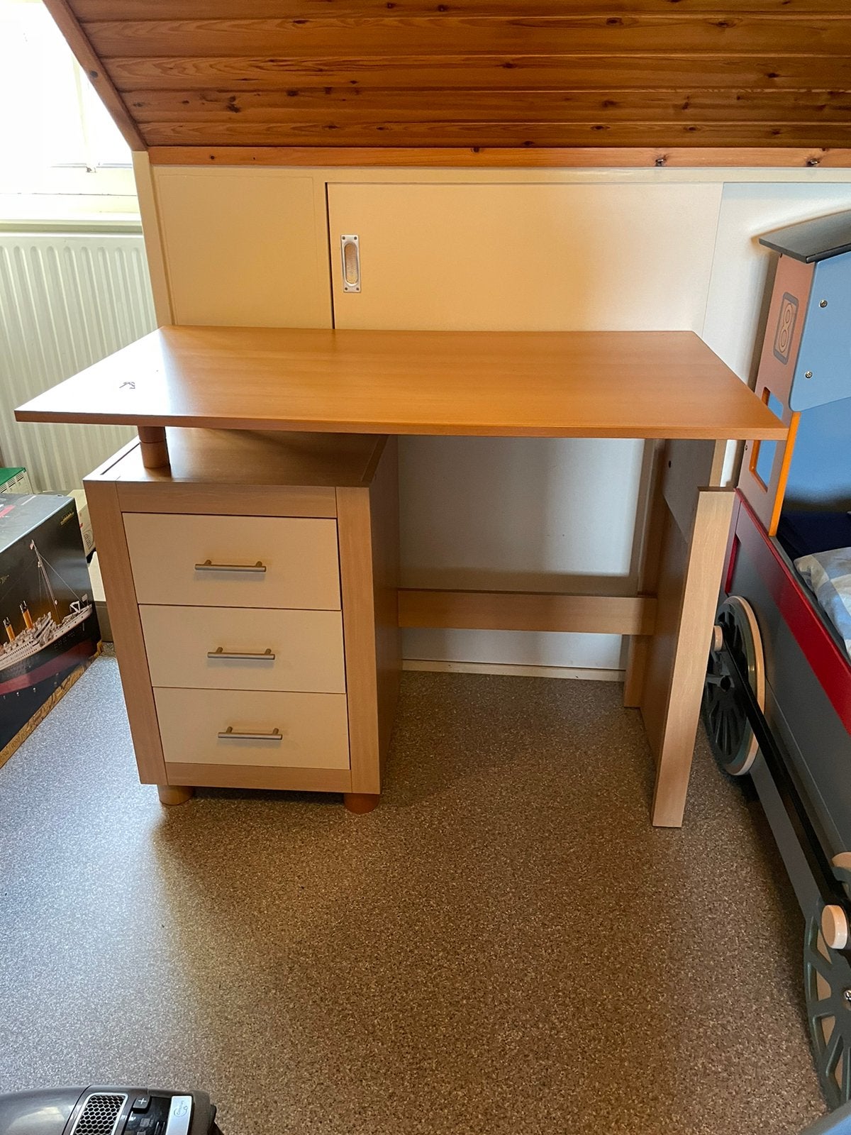 Commode / bureau in hoogte verstelbaar 3 lades, Ophalen, Gebruikt, 70 cm of meer, 100 cm of meer
