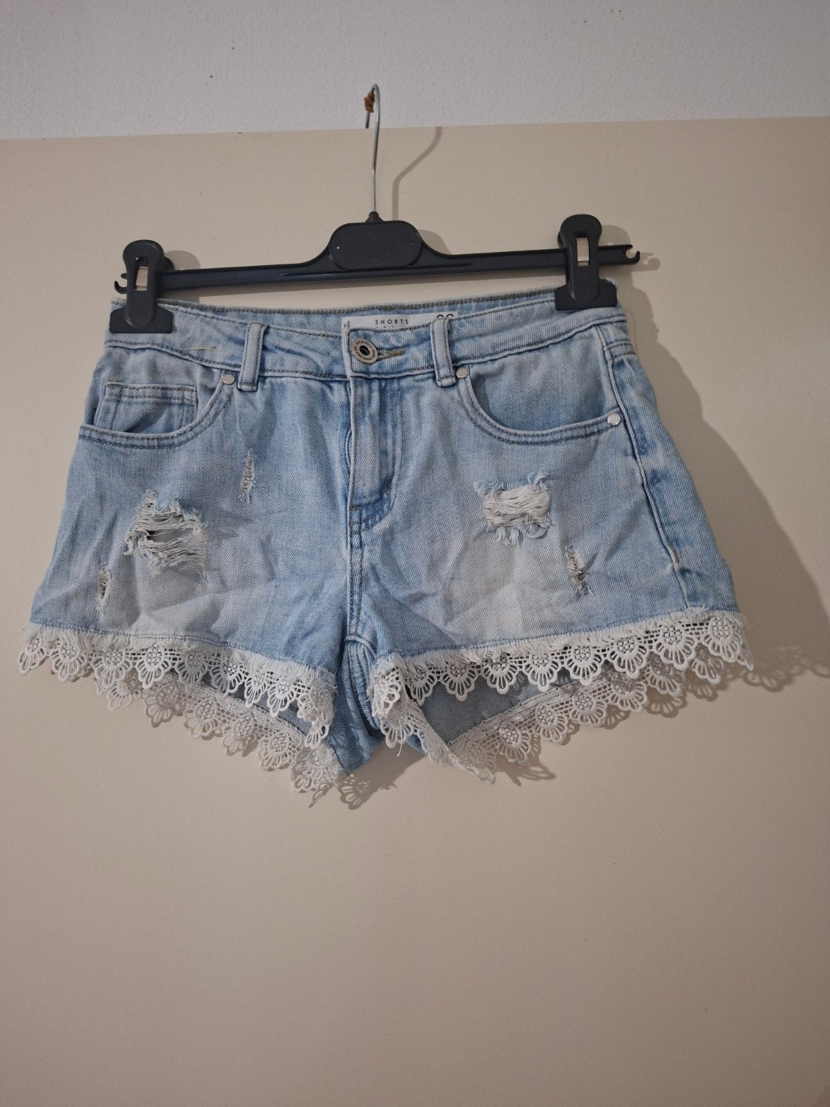 Leuke dames short, Ophalen, Kort, Blauw, Zo goed als nieuw