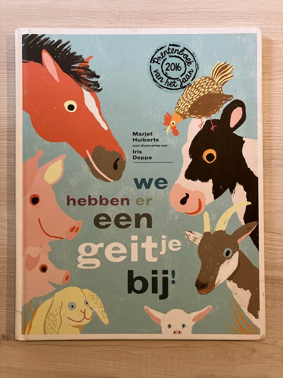 We hebben er een geitje bij! Prentenboek grote versie, Ophalen of Verzenden, Zo goed als nieuw, Prentenboek