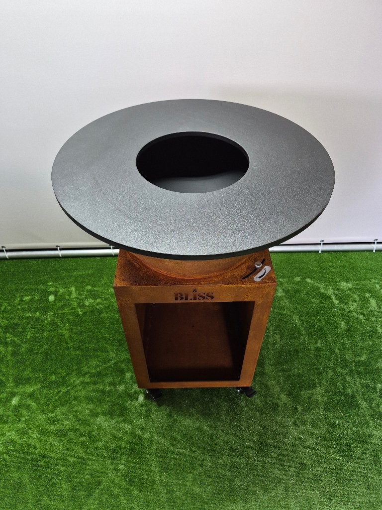 BLISS Cortenstaal BBQ Grill Ø72 grill, Tuin en Terras, Houtskoolbarbecues, Ophalen, Info@bliss-holten.com, Met accessoires, Nieuw