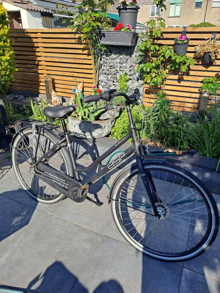 Damesfiets , BSP, Zwart, Gebruikt, Versnellingen, 56 cm of meer, Schijfrem