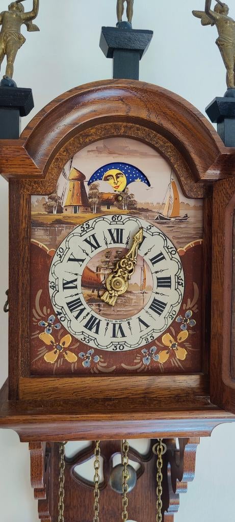 Zaanse wandklok met Maanstand, Antiek en Kunst, Antiek | Klokken, Ophalen