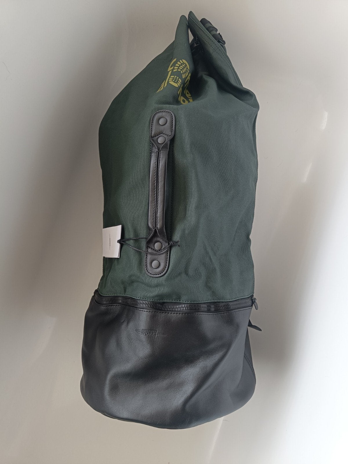 Mini Cooper reistas / duffel bag - Groen met zwart leer, Ophalen, 20 tot 30 cm, Minder dan 40 cm, Nieuw