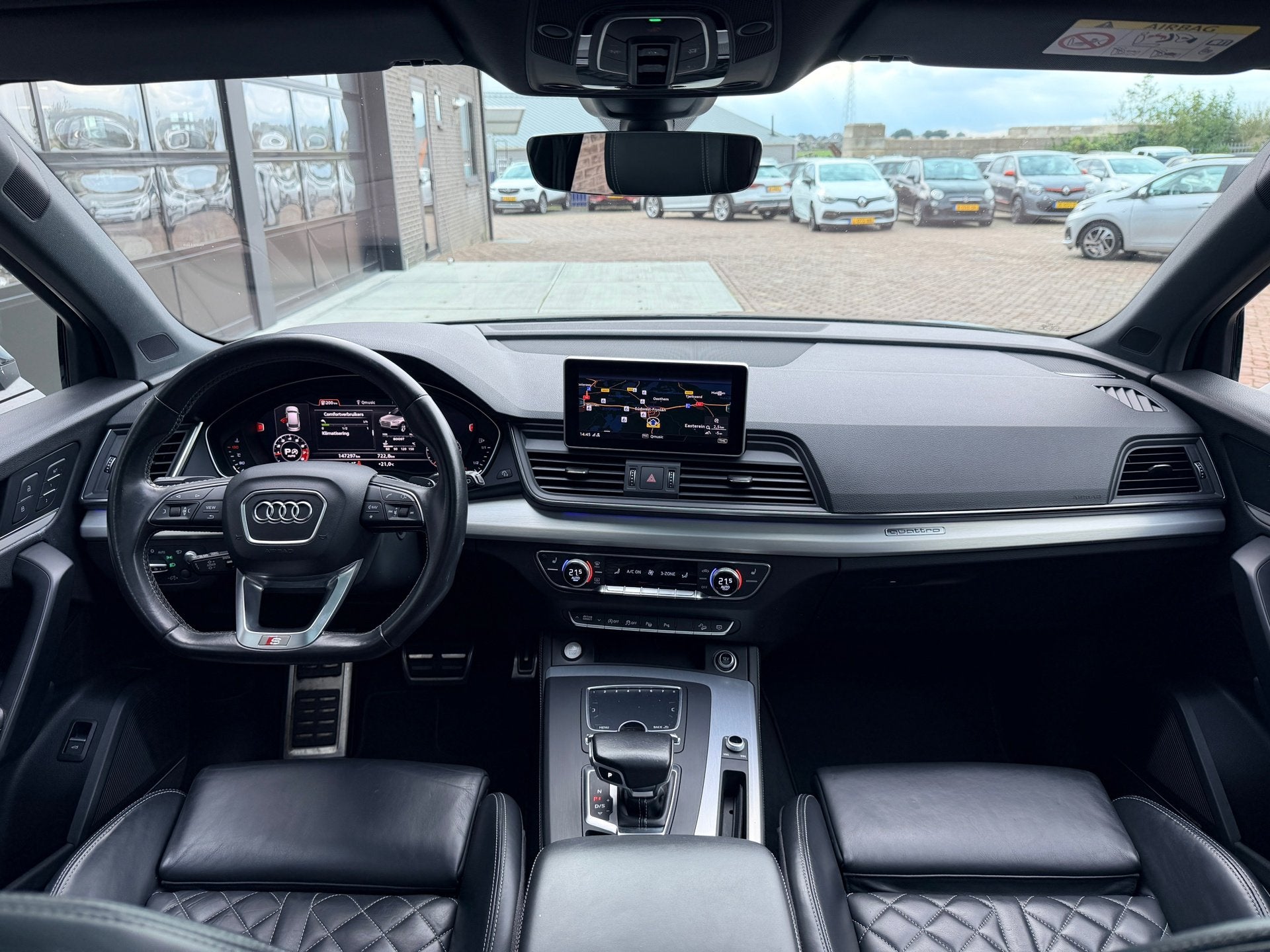 Audi SQ5 3.0 TFSI SQ5 quattro Pro Line Plus |Leer | Pano | H, Auto's, Automaat, Gebruikt, 2995 cc, Blauw
