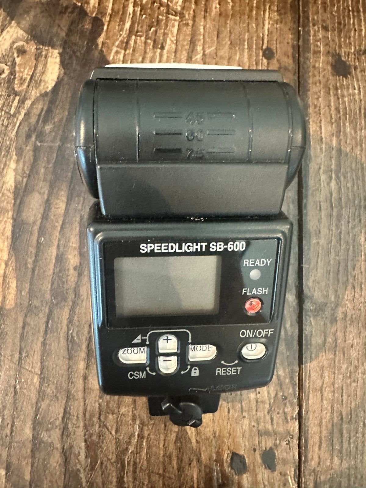 Nikon Speedlight SB-600 flitser met diffuser en hoesje, Ophalen, Gebruikt, Nikon, Kantelbaar