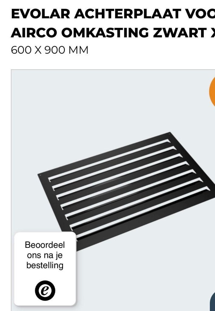 Evolar airco omkasting achterplaat, Ophalen, Nieuw, Wandairco, 3 snelheden of meer