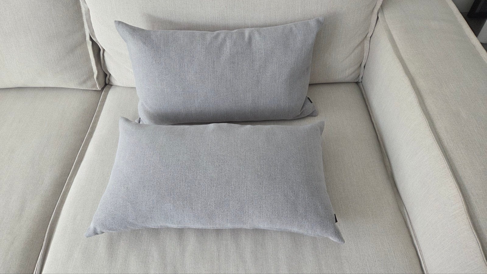 BOLIA classic kussen 40x70 veren kussen Baize hoes grijs, Overige merken, Gebruikt, Afneembare hoes, Ophalen of Verzenden