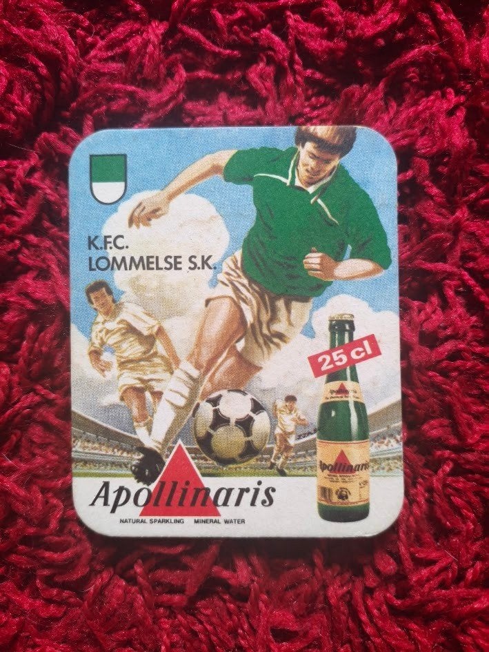 Viltje ‘’ K.F.C. Lommelse S.K. ( Apollinaris ), Verzamelen, Merken en Reclamevoorwerpen, Ophalen of Verzenden, Zo goed als nieuw