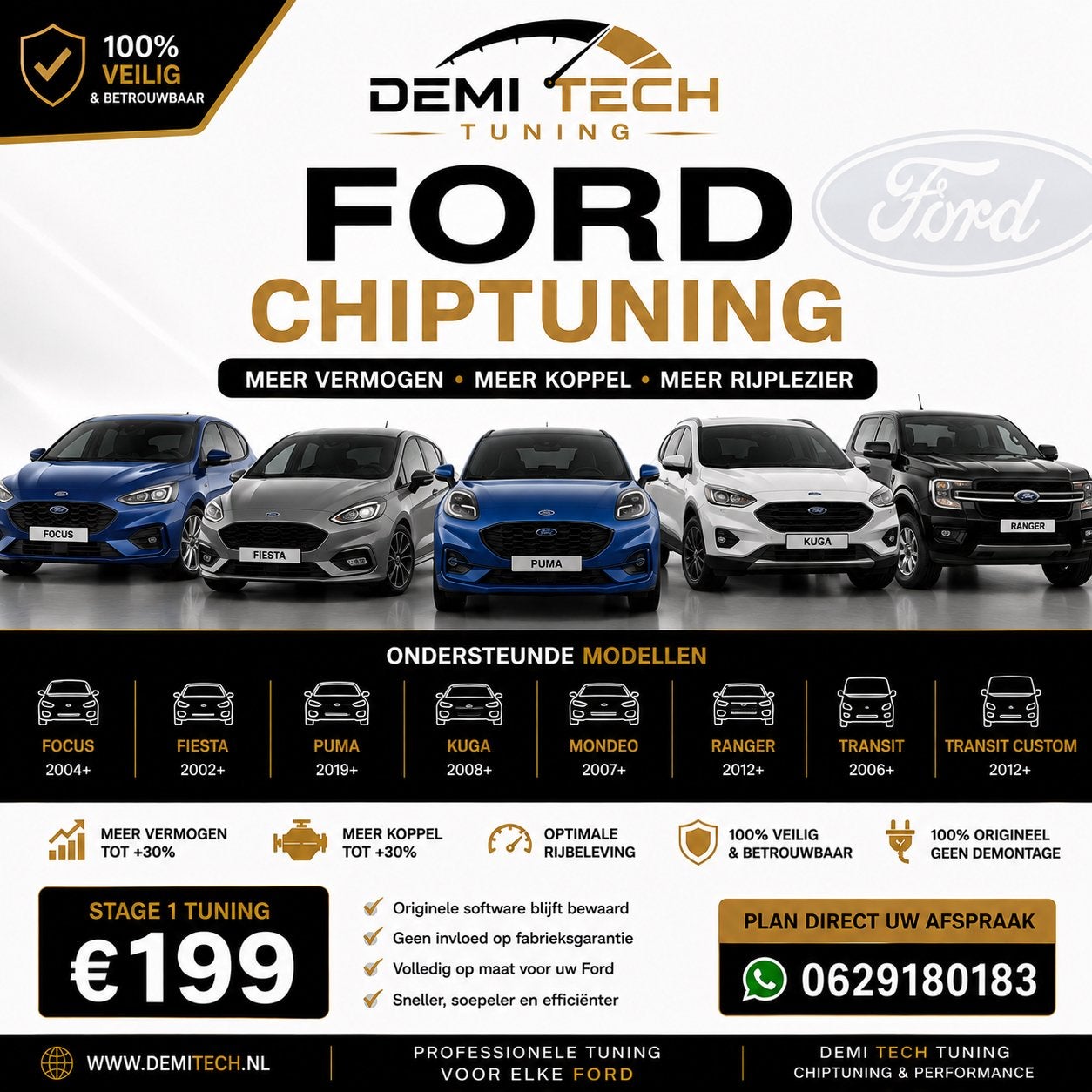 FORD CHIPTUNING STAGE 1, Ophalen