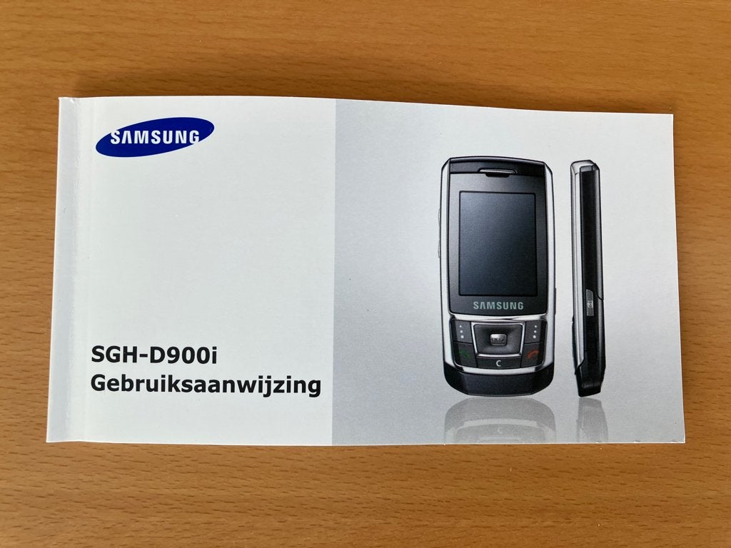 Gebruiksaanwijzing Samsung telefoon SGH-D900i, Ophalen of Verzenden, Gebruikt