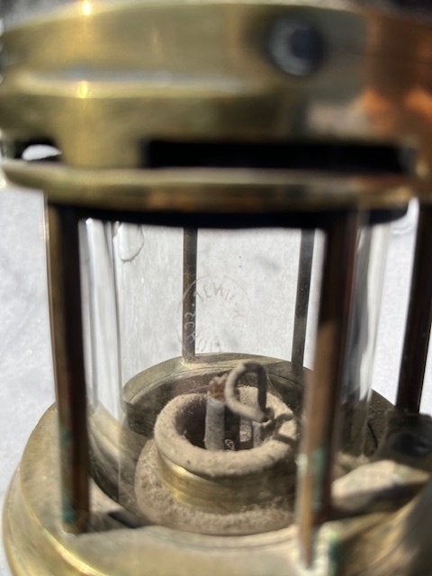 Antieke gebruikte mijnlamp mijn lamp, Ophalen of Verzenden