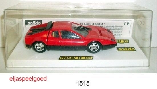 MODELAUTO FERRARI BB 1:43 Solido 1515, Hobby en Vrije tijd, Modelauto's | 1:43, Ophalen of Verzenden, Nieuw, Auto, Solido