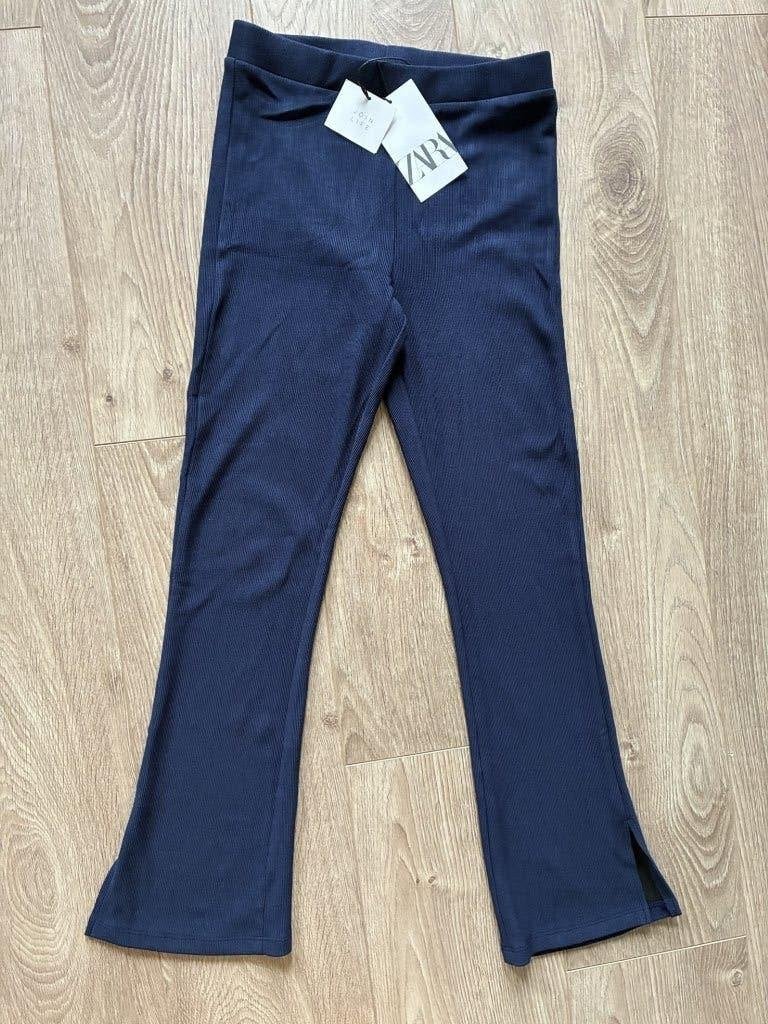 Zara ribbroek maat 164 blauw nieuw, Broek, Meisje, Nieuw, Ophalen of Verzenden