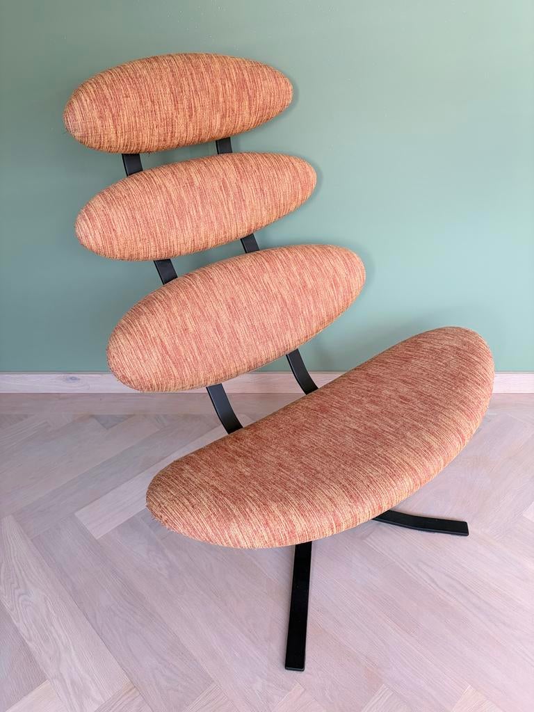 Vintage design stoel zoekt nieuw huis en TLC, Ophalen, Gebruikt, 75 tot 100 cm, 50 tot 75 cm