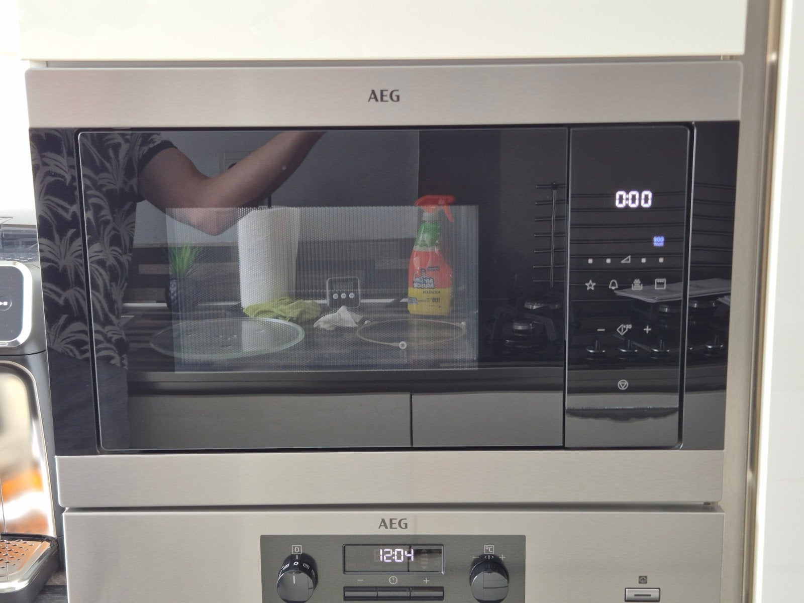 AEG MSB2547D-M magnetron met grill functie, 39cm hoog, Witgoed en Apparatuur, Ophalen, Combimagnetron, Minder dan 45 cm, Grill