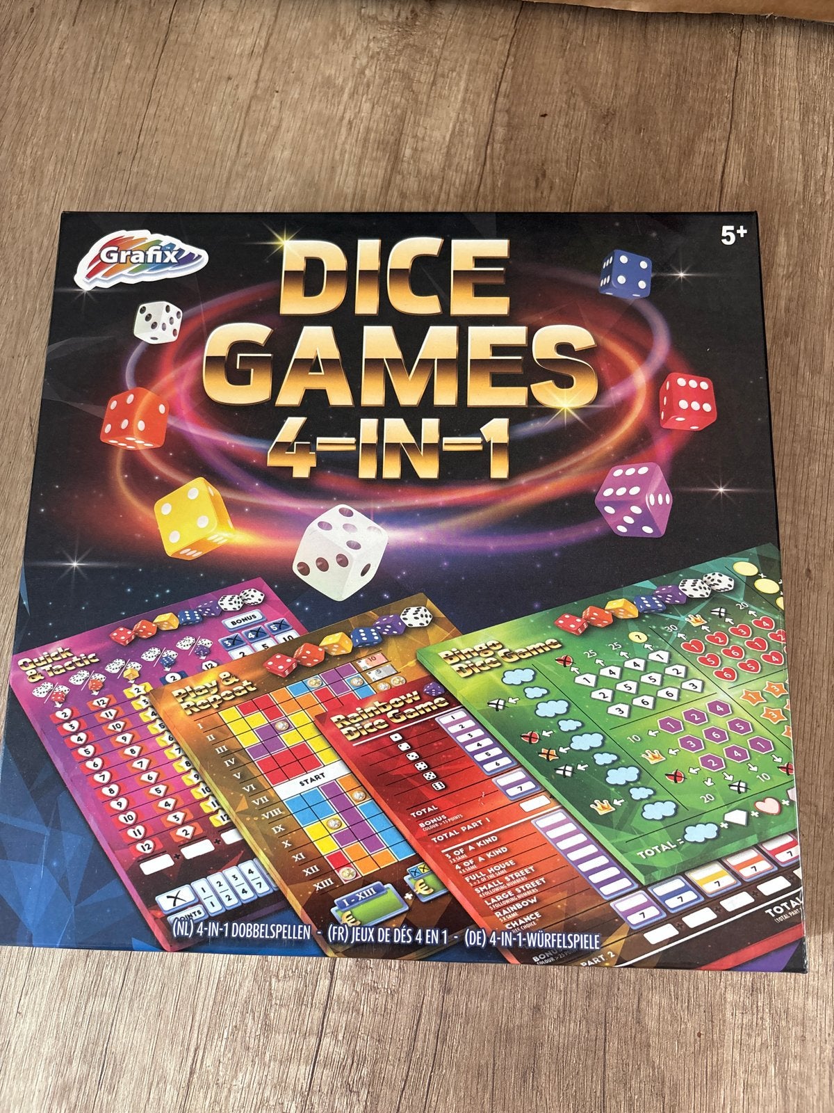 Dice Games 4-in-1 Dobbelspellen - Nieuwstaat, Hobby en Vrije tijd, Ophalen of Verzenden, Nieuw